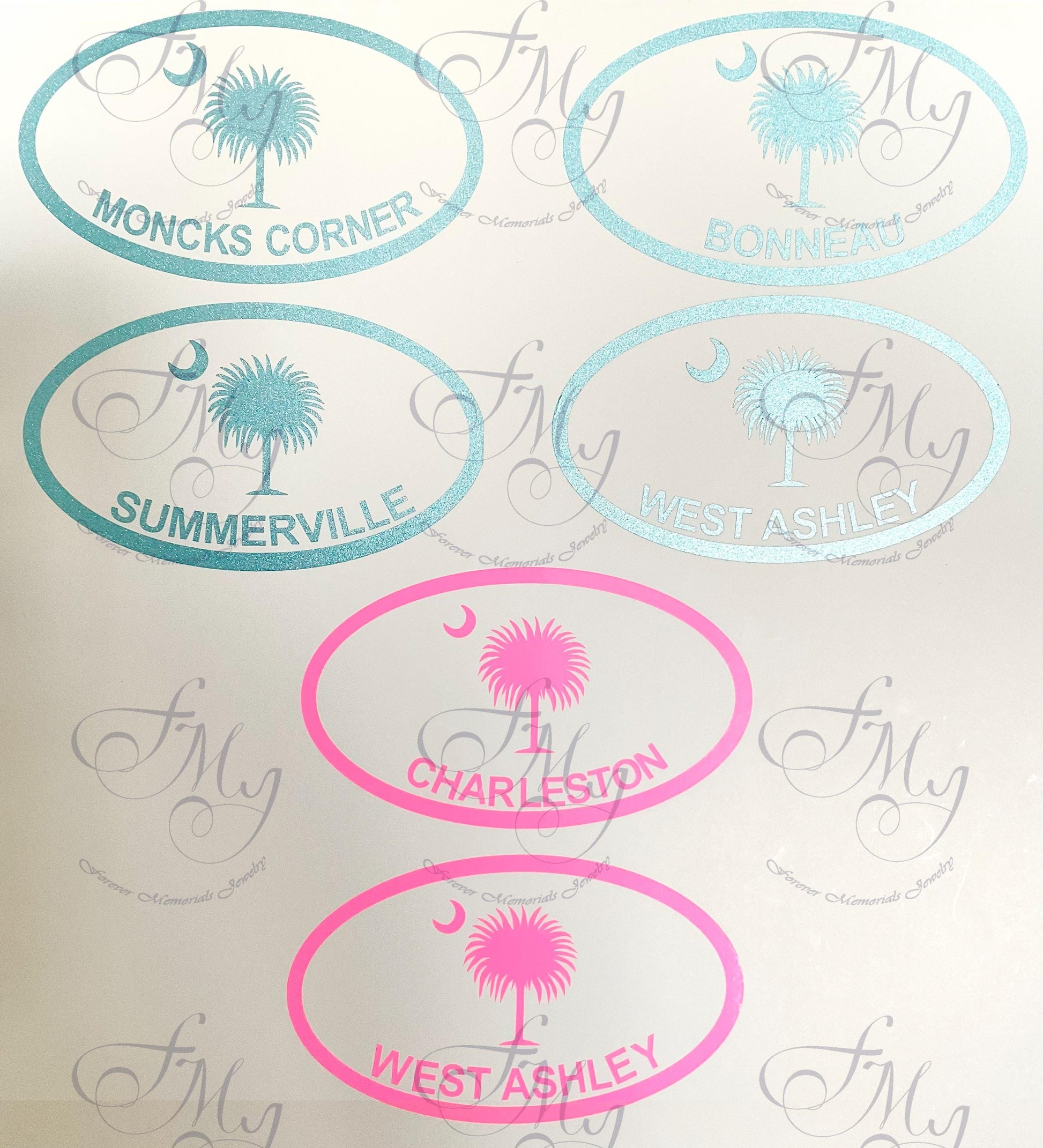 Personalized Your Town Back Window Sticker - Auto Stickers - Bumper Sticker - Decal