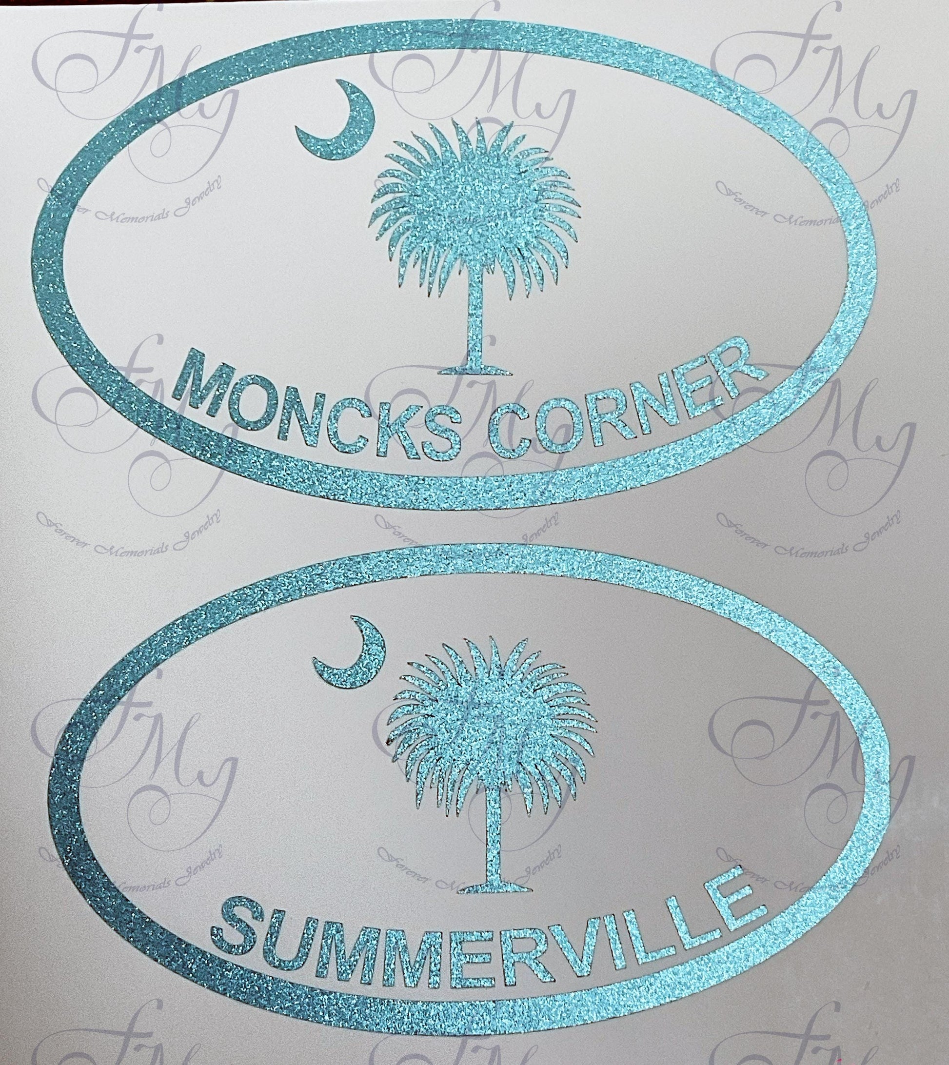 Personalized Your Town Back Window Sticker - Auto Stickers - Bumper Sticker - Decal