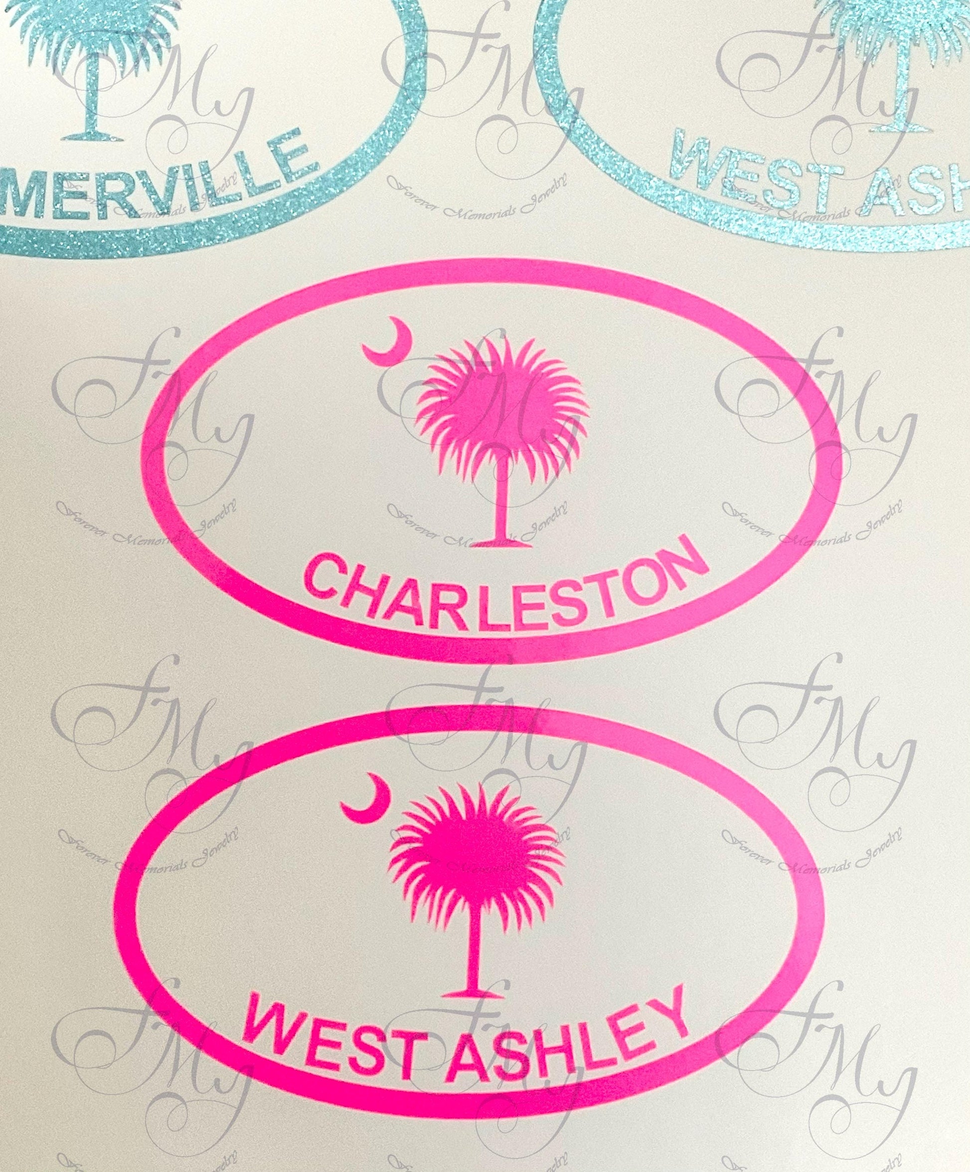 Personalized Your Town Back Window Sticker - Auto Stickers - Bumper Sticker - Decal