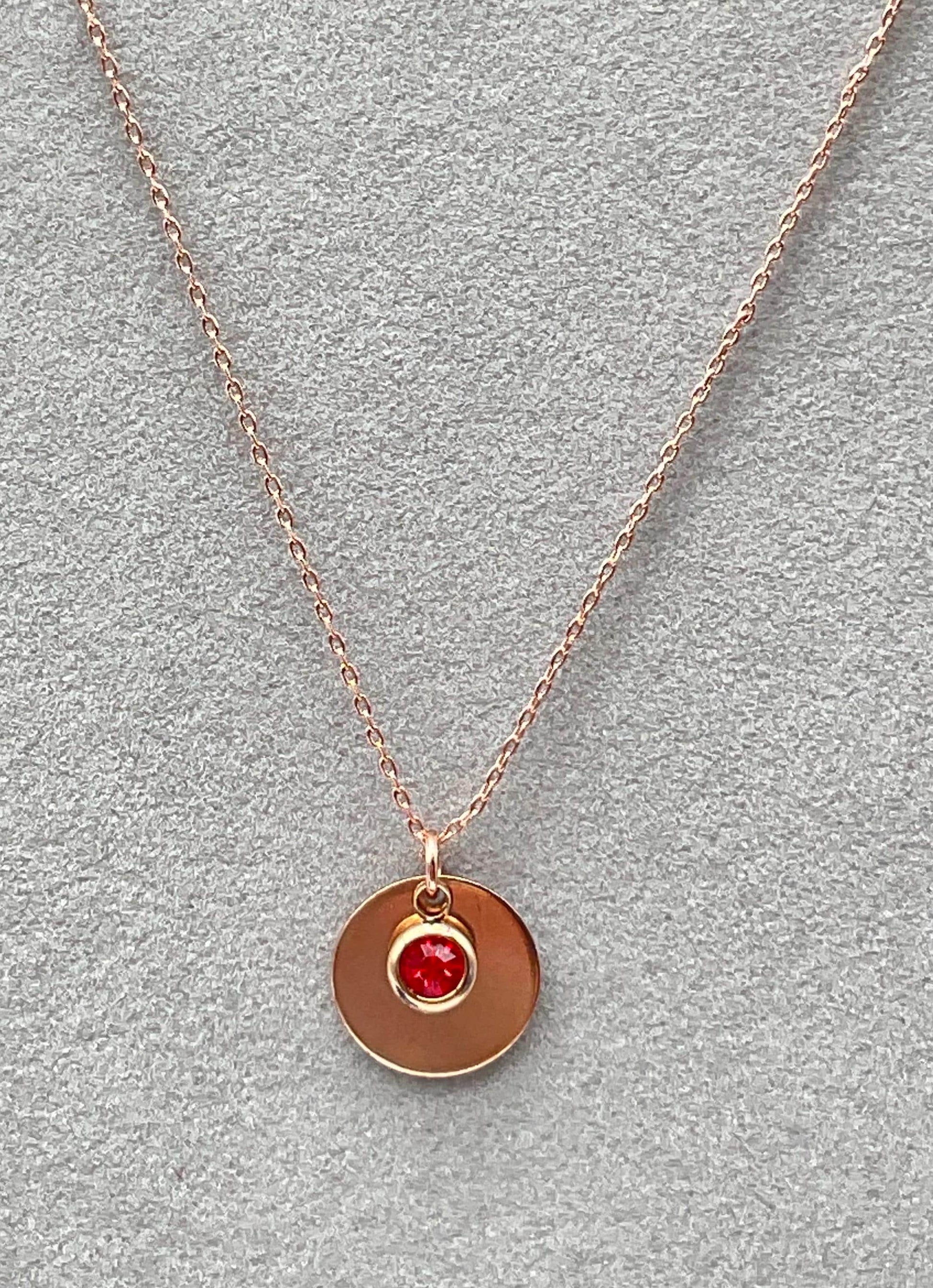 Personalized Rose Gold Initial - Birthstone Anklets- Customized Engravable Jewelry for Ankle