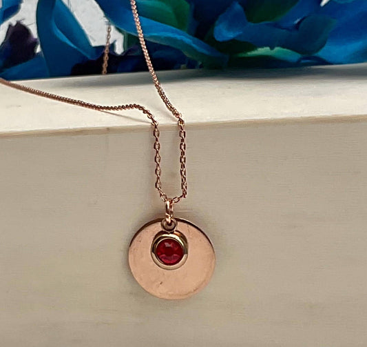 Personalized Rose Gold Initial - Birthstone Anklets- Customized Engravable Jewelry for Ankle