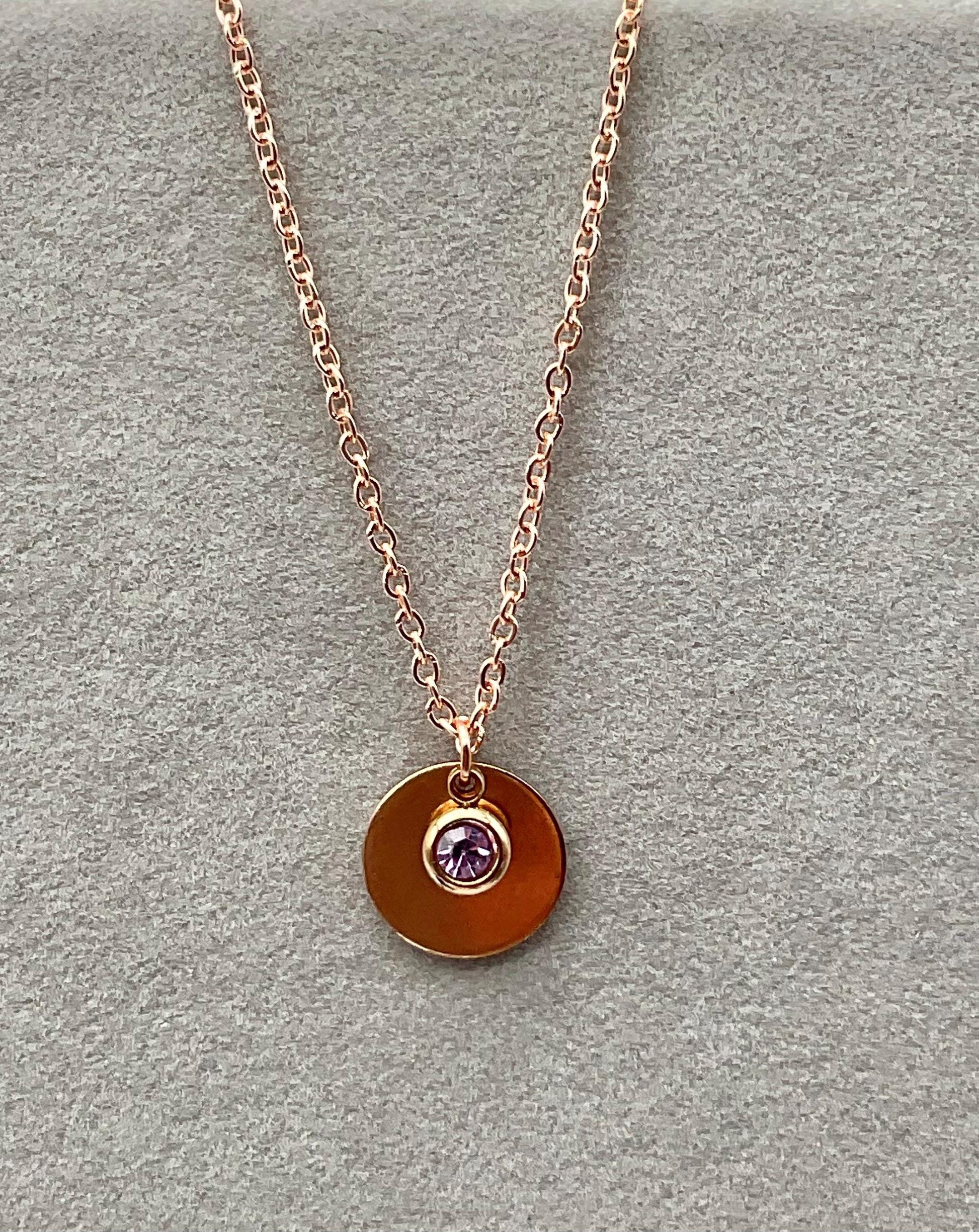 Personalized Rose Gold Initial - Birthstone Anklets- Customized Engravable Jewelry for Ankle
