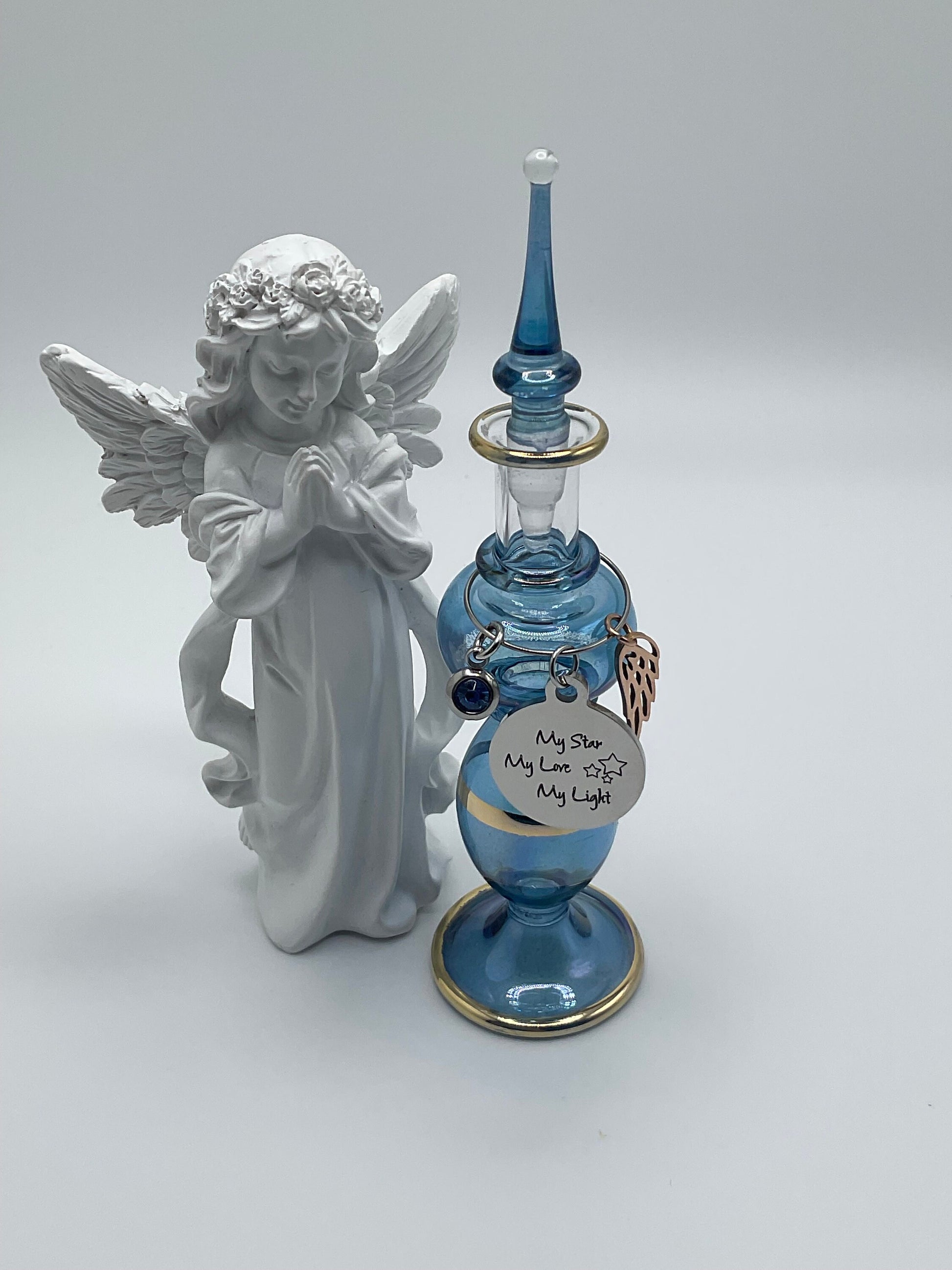 Ash Urn for Male or Female Blue Accents Funeral Memorial Cremation