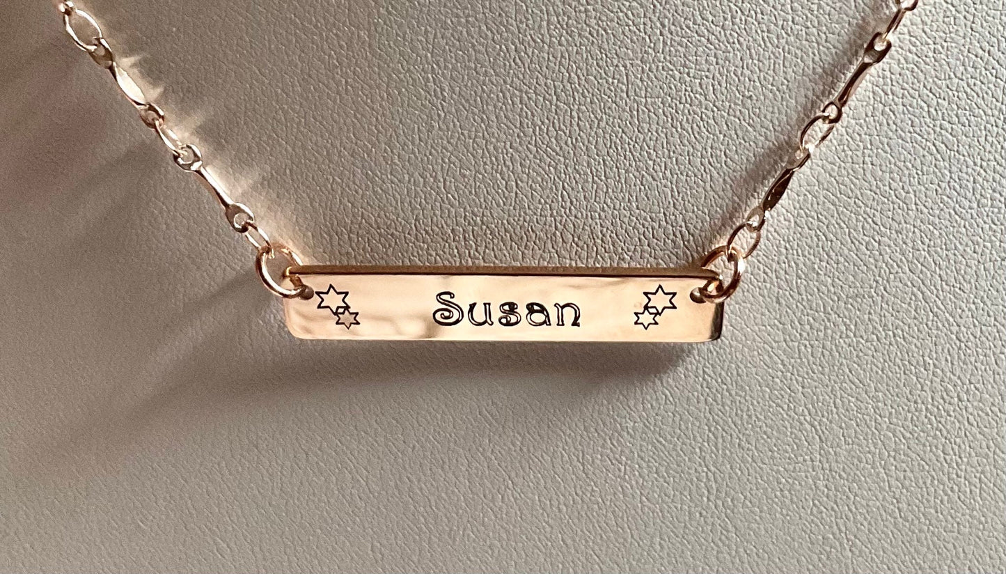 Rose Gold Personalized Necklace for Girls and Women