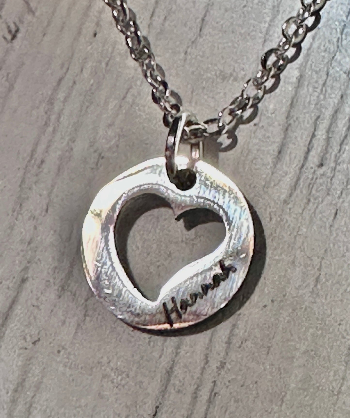 Heart Personalized / Monogrammed Jewelry Charm Necklace in Gold / Silver / Rose Gold - 925 Sterling Silver Chain