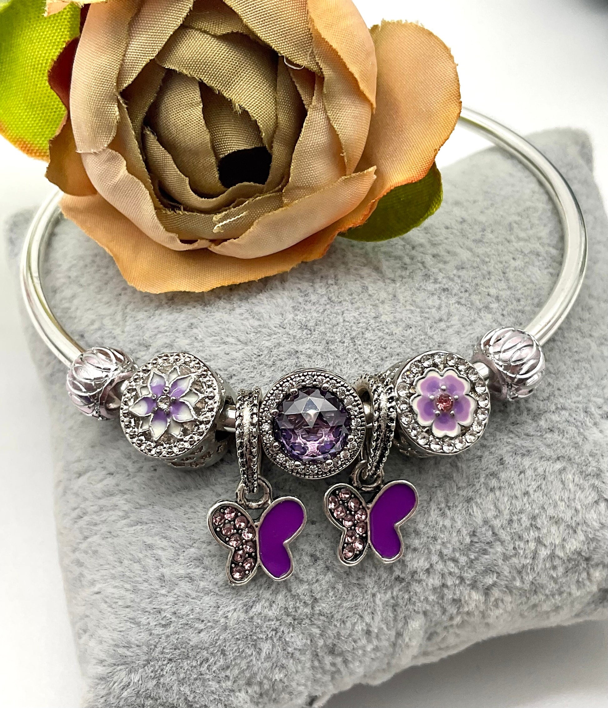 Purple Butterfly Theme Bracelet - Pandora