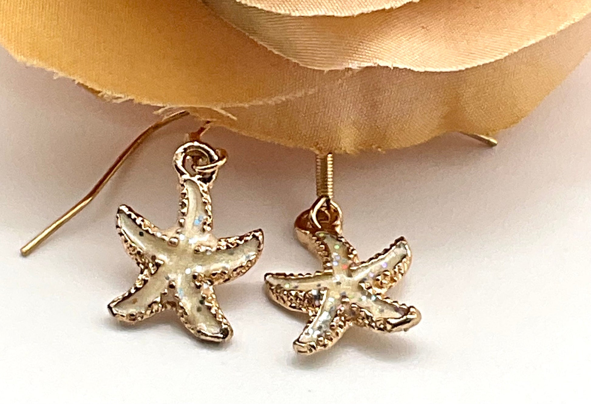 Starfish Ocean Theme Dangle Earrings