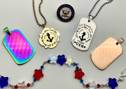 USA,USN, NAVY, US NAVY, DOG TAGS, PERSONALIZED ENGRAVING, MILITARY