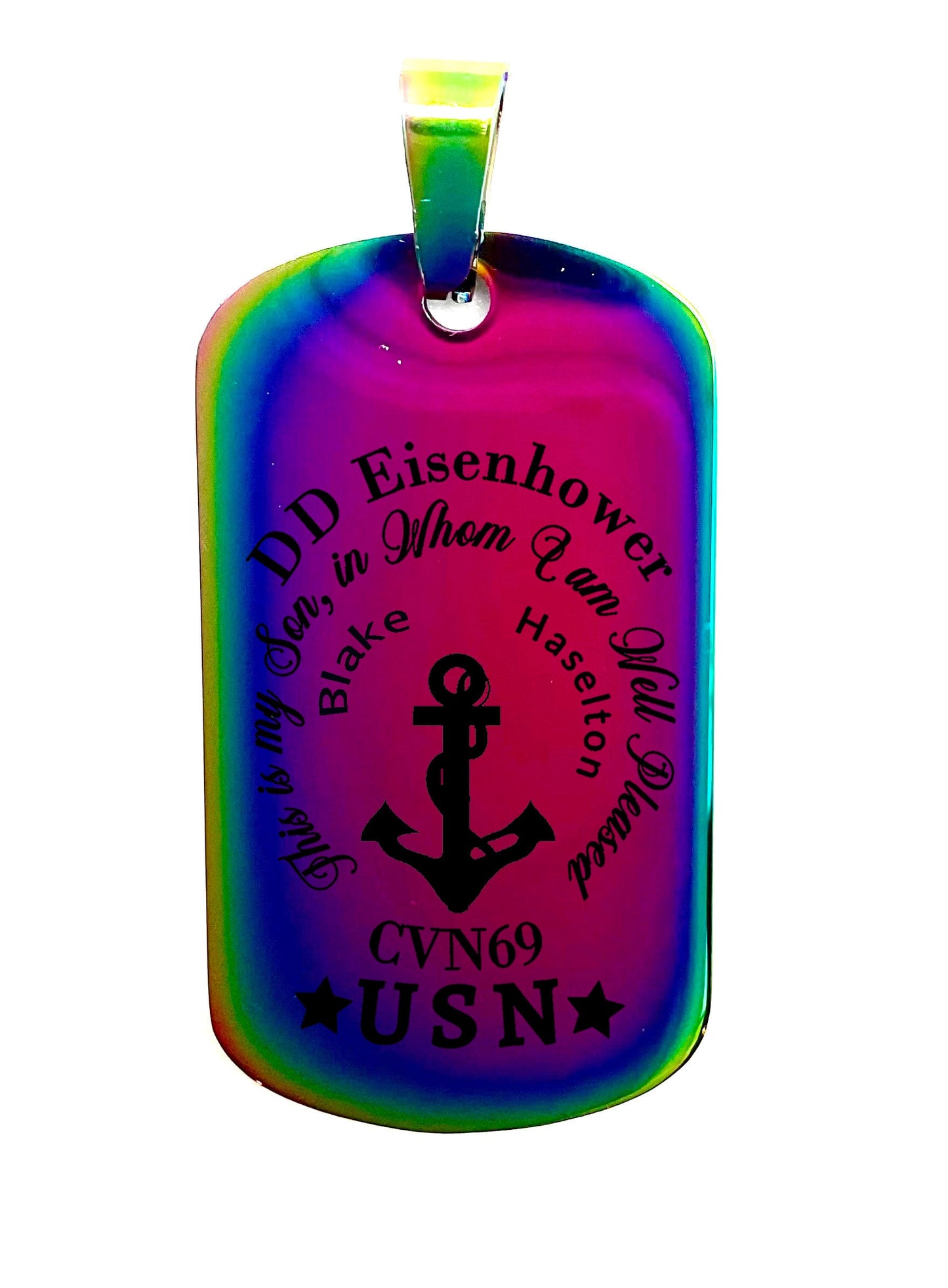 Custom Order - Army Air Force Marines Coast Guard Space Force Military Armed Forces - Personalized Tag Jewelry All Genders / Daughter/Son